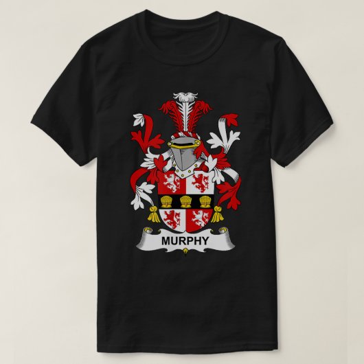 Murphy Coat of Arms Family Crest T-shirt (Design voorkant)
