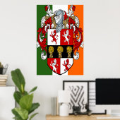 Murphy Coat of Arms Irish Flag Print (Thuiskantoor)
