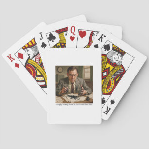 Murphy die zijn wet voor het eerst opschrijft. pokerkaarten