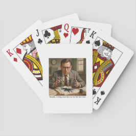Murphy die zijn wet voor het eerst opschrijft. pokerkaarten
