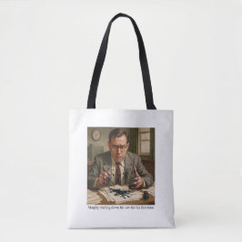 Murphy die zijn wet voor het eerst opschrijft. tote bag