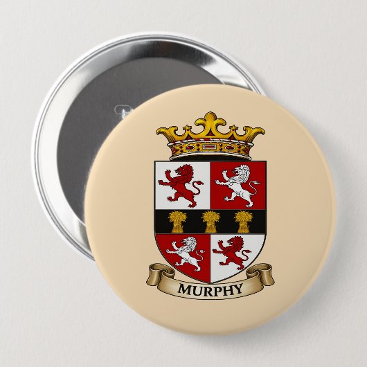 Murphy Family Coat of Arms Button (Voorkant /achterkant)