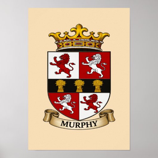 Murphy Family Coat of Arms Poster (Voorkant)