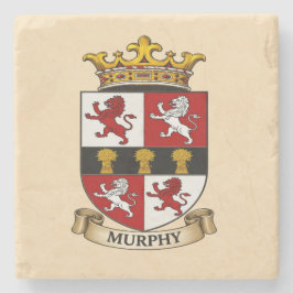 Murphy Family Coat of Arms Trivet Stenen Onderzetter
