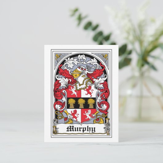 Murphy Family Crest Briefkaart (Staand voorkant)