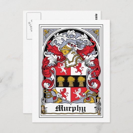 Murphy Family Crest Briefkaart (Voorkant / Achterkant)