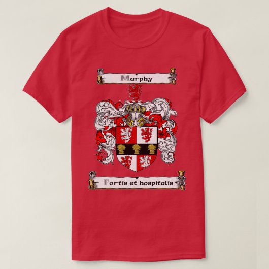 Murphy Family Crest en Motto T-shirt (Design voorkant)