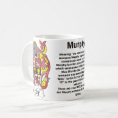 Murphy Family Crest op een mok (Voorkant links)