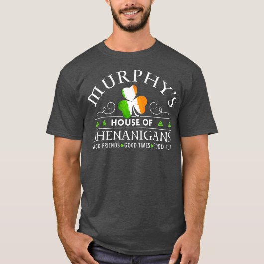 Murphy House of Shenanigans St Patricks Day T-shirt (Voorkant)