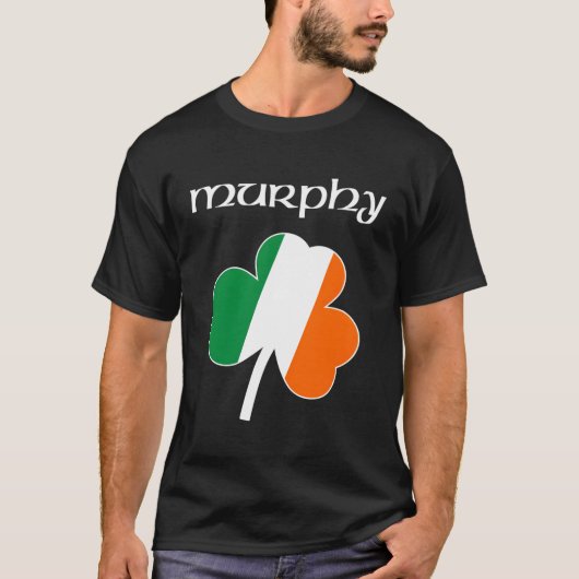 Murphy Ierse achternaam Gift Ierland Vlag Shamrock T-shirt (Voorkant)