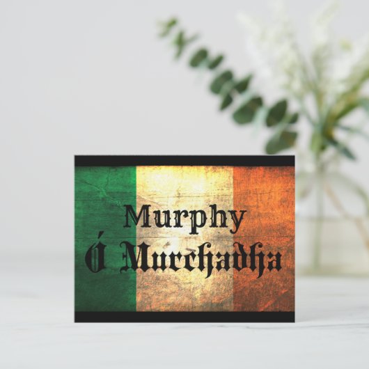 Murphy Irish Flag Briefkaart (Staand voorkant)