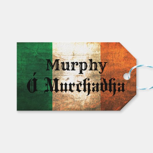 Murphy Irish Flag Cadeaulabel (Voorkant (Horizontaal))