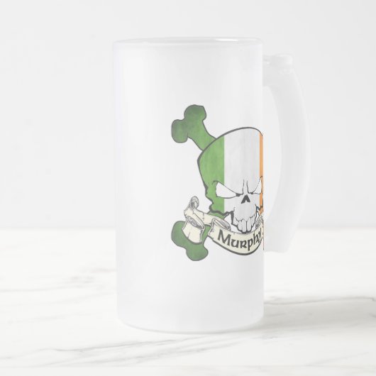 Murphy Irish Skull Matglas Bierpul (Voorkant rechts)