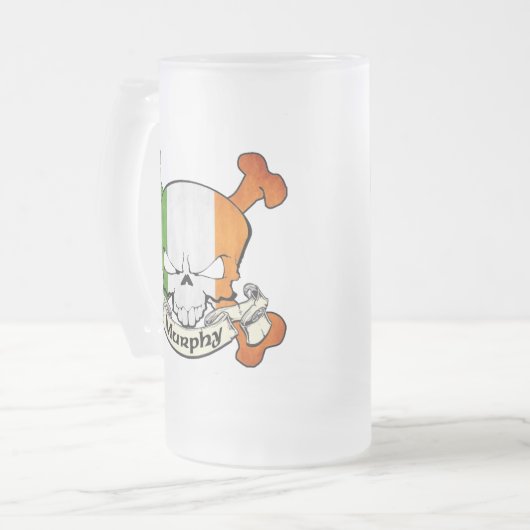 Murphy Irish Skull Matglas Bierpul (Voorkant links)