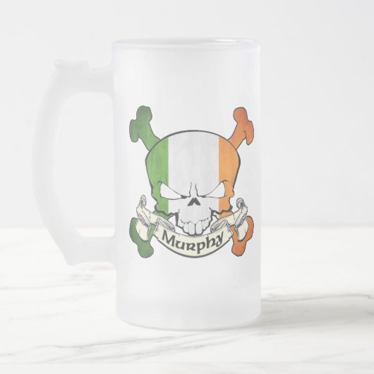 Murphy Irish Skull Matglas Bierpul (Links)