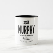 Murphy Lifetime Lid met persoonlijke naam Murphy Tweekleurige Koffiemok (Center)