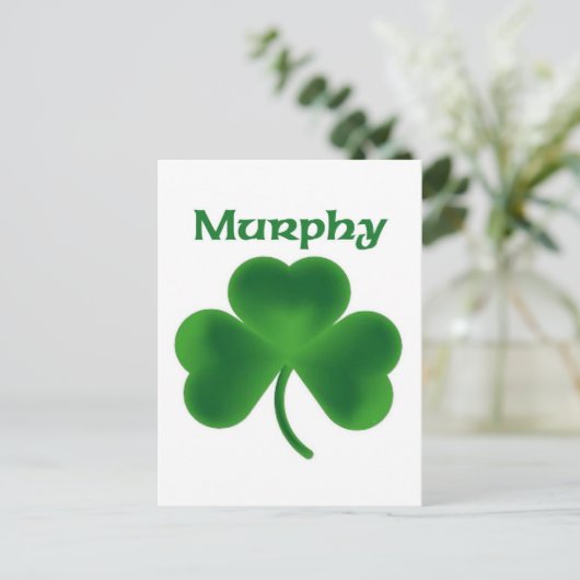 Murphy Shamrock Briefkaart (Staand voorkant)