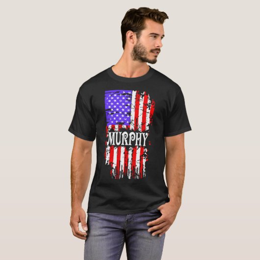 Murphy USA vlag Achternaam Achternaam Proud Gift T-shirt (Voorkant volledig)