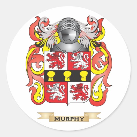 Murphy Wapen (Family Crest) Ronde Sticker (Voorkant)