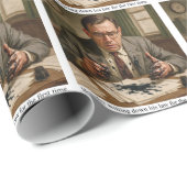 Murphy writing down his law for the first time. cadeaupapier (Rol Hoek)