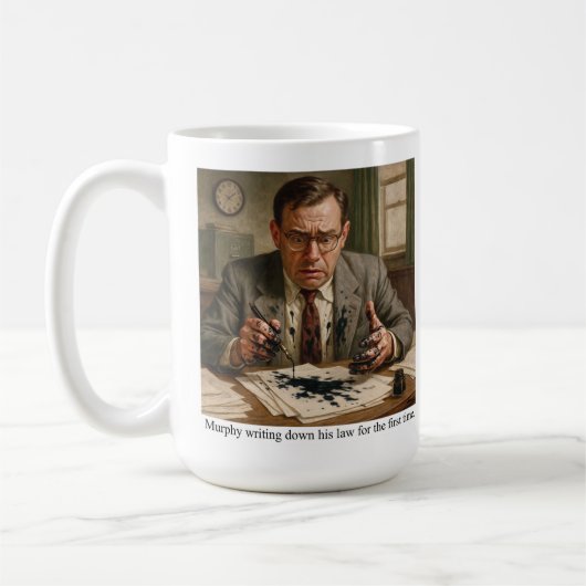 Murphy writing down his law for the first time. koffiemok (Links)