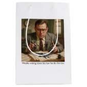 Murphy writing down his law for the first time. medium cadeauzakje (Voorkant)