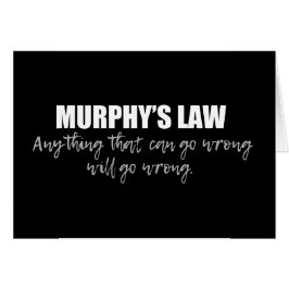 Murphy's Law Science Adage Card