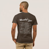 Murphy's Law voor en achter, White Text T-shirt (Achterkant volledig)