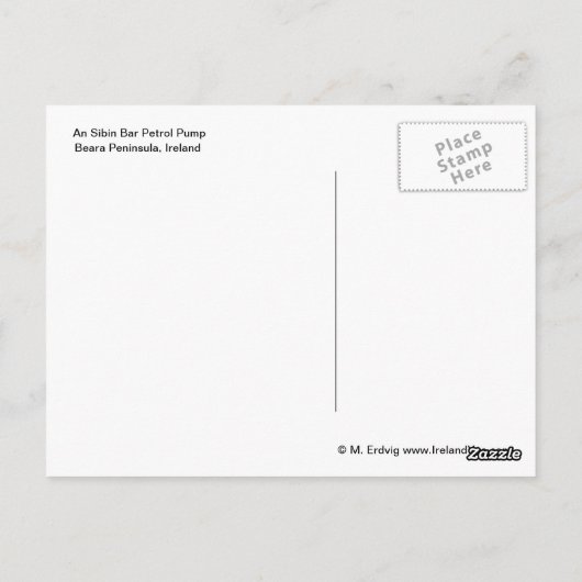 Murphy's oude Briefkaart van de Ierse pomp voor be (Achterkant)