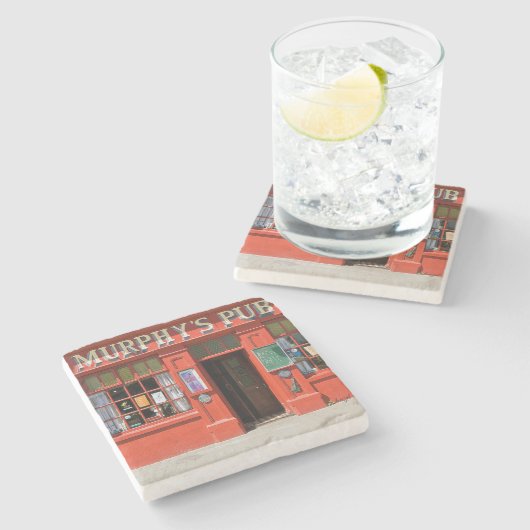 Murphy's Pub, Dingle, Irish Pub Onderzetters. Stenen Onderzetter (Zijkant)
