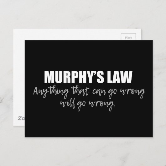 Murphy's wet briefkaart (Voorkant / Achterkant)