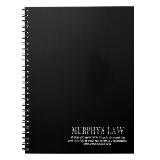 Murphy's wet notitieboek (Voorkant)