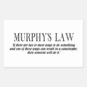 Murphy's wet rechthoekige sticker