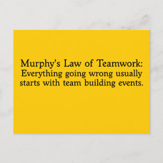 Murphy's Wet voor Teamwork Briefkaart