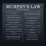 Murphys-wetten van het Midden-Beheer Poster<br><div class="desc">mipoto - Murphy's Law of Middle Management - Poster</div>
