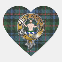 Murray Atholl Tartan & Badge Hart Sticker