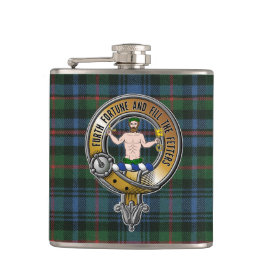 Murray Atholl Tartan & Badge Heupfles