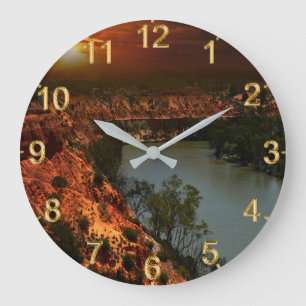 Murray Australia Sunset, Wall Clock Grote Klok