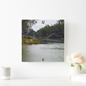 Murray Australia, The Bend, Wall Clock Vierkante Klok (Huis)
