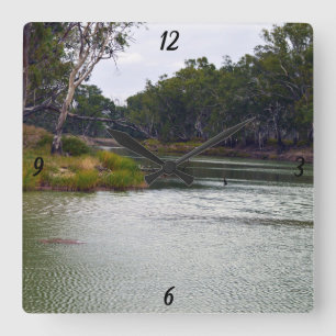 Murray Australia, The Bend, Wall Clock Vierkante Klok