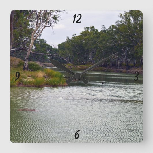 Murray Australia, The Bend, Wall Clock Vierkante Klok (Voorkant)