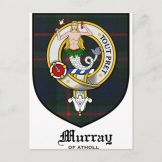 Murray Clan Crest Badge Tartan Briefkaart