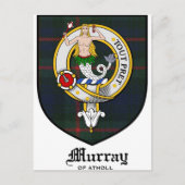 Murray Clan Crest Badge Tartan Briefkaart (Voorkant)