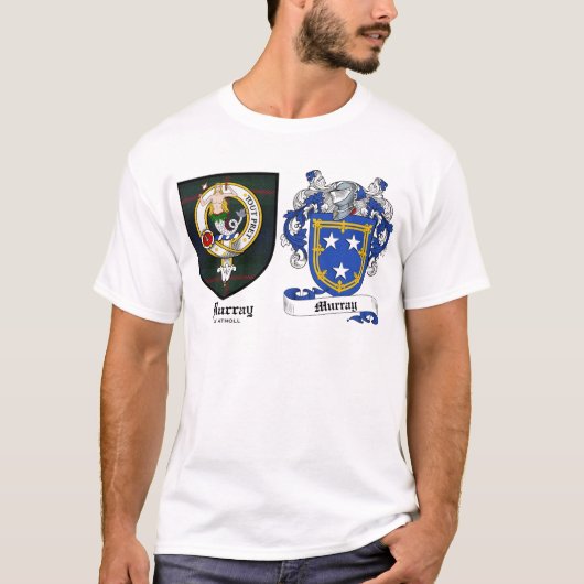 Murray Clan Crest & Murray Coat of Arms T-shirt (Voorkant)