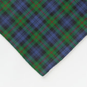 Murray Clan Green en Royal Blue Tartan Fleece Deken (Hoek)