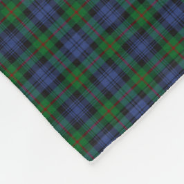 Murray Clan Green en Royal Blue Tartan Fleece Deken
