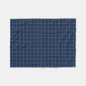 Murray Clan Turquoise en Royal Blue Modern Tartan Fleece Deken (Voorkant (Horizontaal))