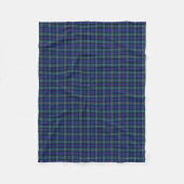Murray Clan Turquoise en Royal Blue Modern Tartan Fleece Deken (Voorkant)