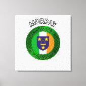 Murray Crest en Celtic Knot op Shamrock Canvas Pri (Voorkant)