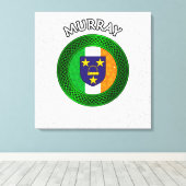 Murray Crest en Celtic Knot op Shamrock Canvas Pri (Insitu (Houten vloer))